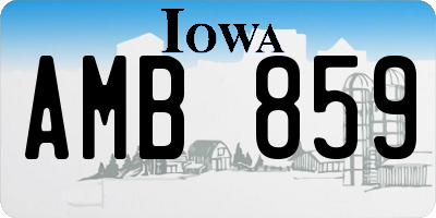 IA license plate AMB859