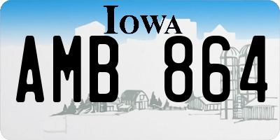 IA license plate AMB864