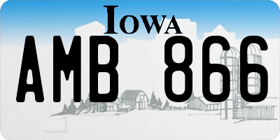 IA license plate AMB866