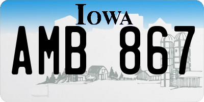 IA license plate AMB867