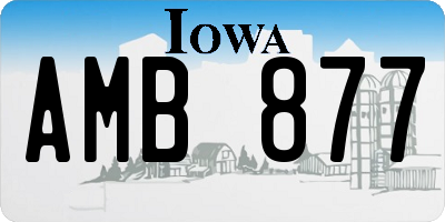 IA license plate AMB877