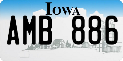 IA license plate AMB886