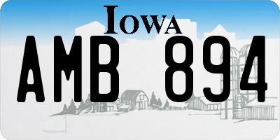 IA license plate AMB894