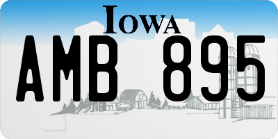 IA license plate AMB895
