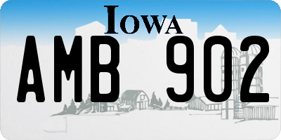 IA license plate AMB902