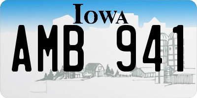IA license plate AMB941
