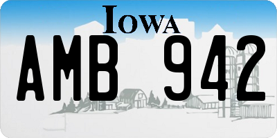 IA license plate AMB942