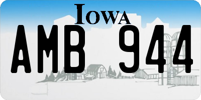 IA license plate AMB944