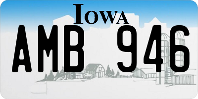 IA license plate AMB946