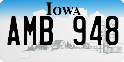 IA license plate AMB948