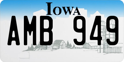 IA license plate AMB949