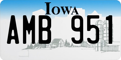 IA license plate AMB951