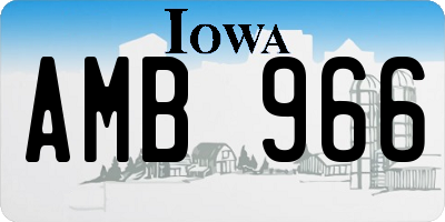 IA license plate AMB966