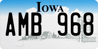 IA license plate AMB968