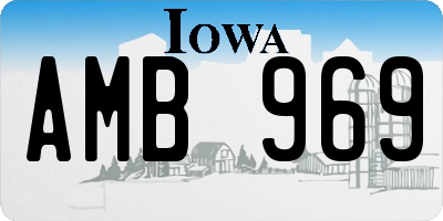 IA license plate AMB969