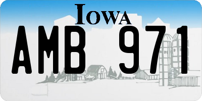 IA license plate AMB971
