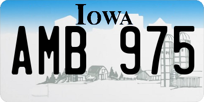 IA license plate AMB975