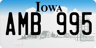 IA license plate AMB995