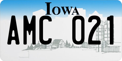 IA license plate AMC021