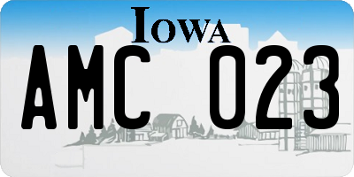 IA license plate AMC023