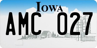 IA license plate AMC027