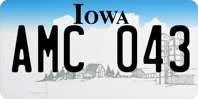 IA license plate AMC043