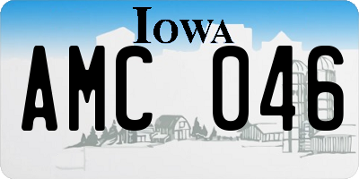 IA license plate AMC046