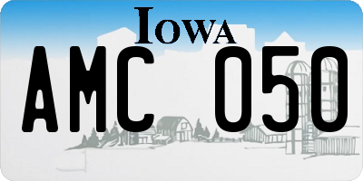 IA license plate AMC050