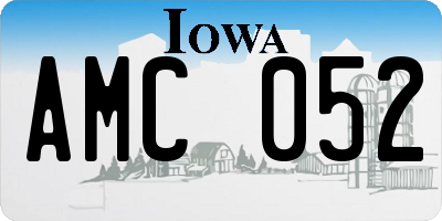 IA license plate AMC052