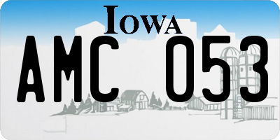 IA license plate AMC053