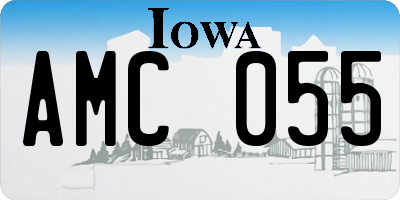 IA license plate AMC055