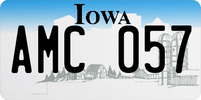 IA license plate AMC057