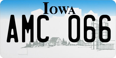 IA license plate AMC066