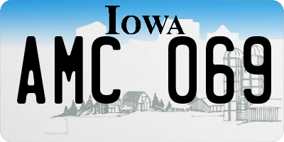 IA license plate AMC069