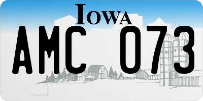 IA license plate AMC073