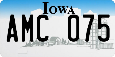 IA license plate AMC075