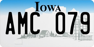 IA license plate AMC079
