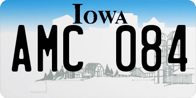 IA license plate AMC084