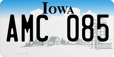 IA license plate AMC085