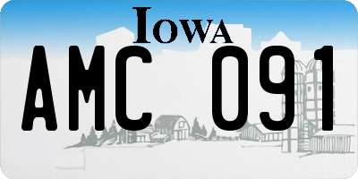IA license plate AMC091