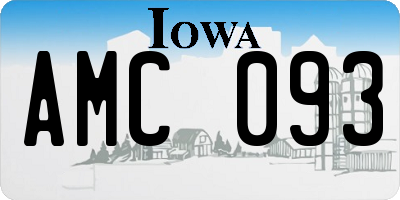 IA license plate AMC093