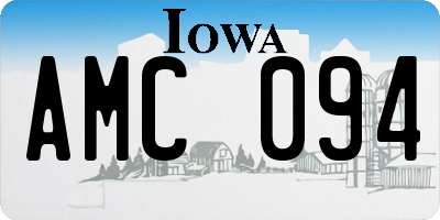 IA license plate AMC094