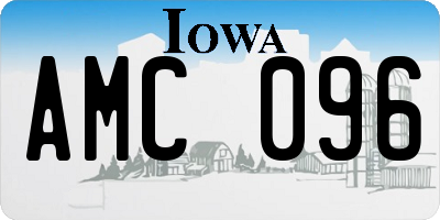 IA license plate AMC096