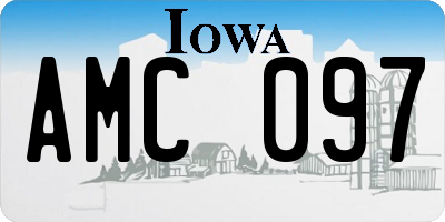 IA license plate AMC097