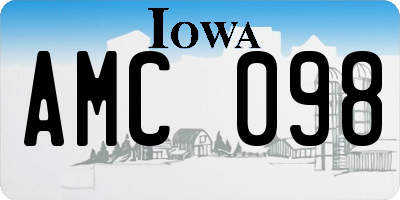 IA license plate AMC098