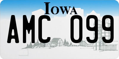IA license plate AMC099