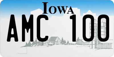 IA license plate AMC100