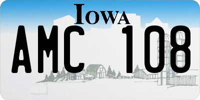 IA license plate AMC108