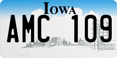 IA license plate AMC109