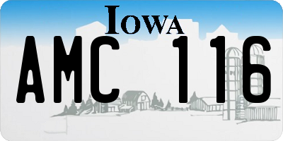 IA license plate AMC116